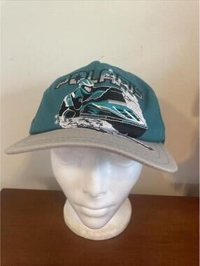 VTG K-Products Polaris XCR 600 Embroidered AOP Green Grey Bill Snapback Cap